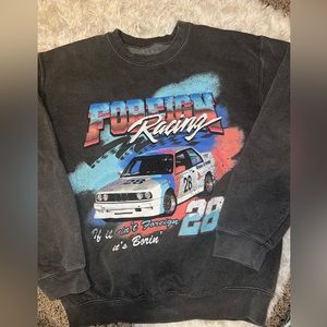 Pacsun Distressed Foreign Racing Crewneck